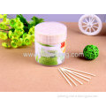 Amico Home Oval Lid Clear Plastic Holder Box Bamboo Toothpicks 4 Bottles 